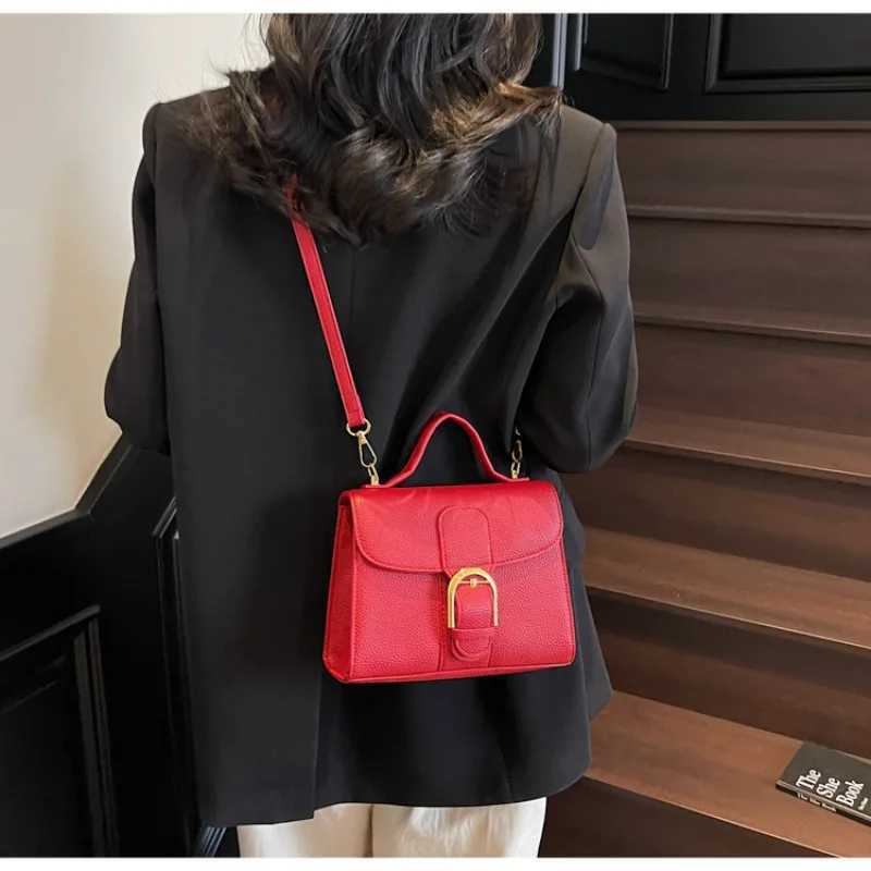 Classic Elegant Ladies Leather Messenger Bag Crossbody Handbag Shoulder Tote Luxury BrandW251111