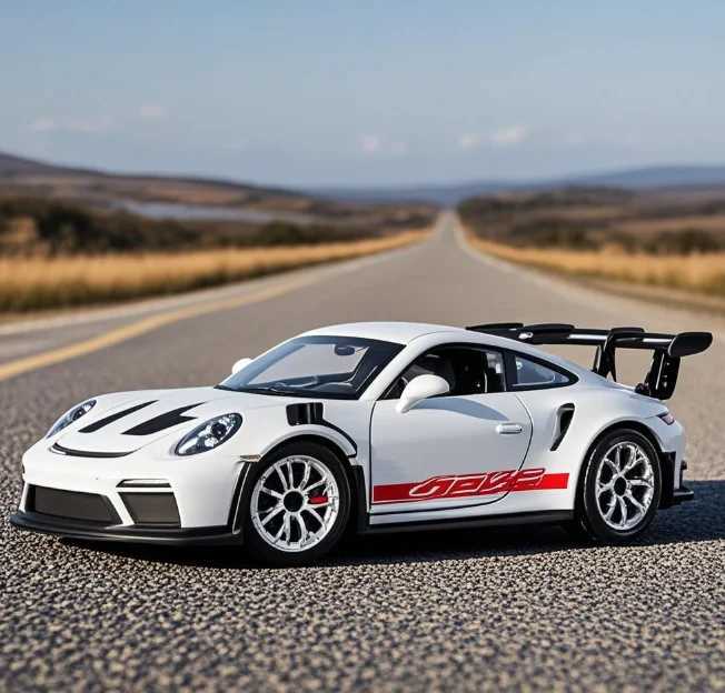 136 Porsche 911 GT3 RS Alloy Mini Car Model Racing Diecasts Metal Toy Sports Simulation Collection Pull Back Childrens Gifts L251112