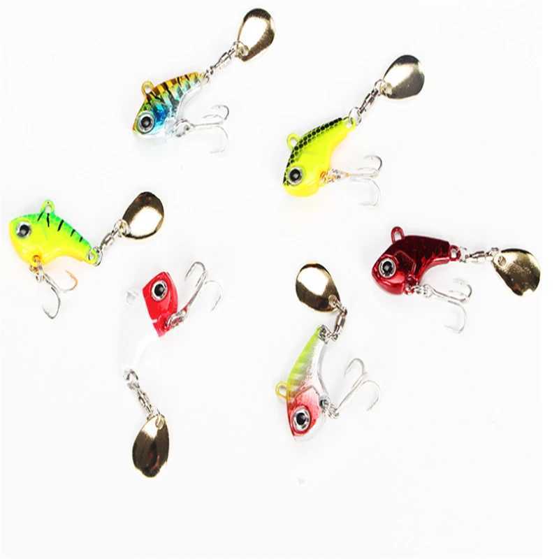 1pcs Metal Rotating Vibration Fishing Bait 6g10g14g20g Vib Spinner Spoon Lures Jigs Trout Winter Fishing Hard Baits Tackle Pesca Z250411