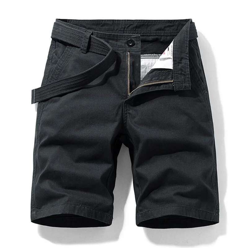 Summer Solid Casual Cargo Fashion Cotton Tactical Pants Men Outdoor Breathable Joggers Shorts Male
