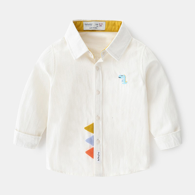 Ddmyshoesvip Spring And Long Sleeve New Autumn Fashion Baby Cotton Boys Handsome Top Children S White Shirt