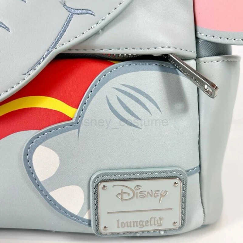 Disney Loungefly 3 Styles Figure Dumbo Mini Rucksack Wallet Set 80th Anniversary Edition Dont Just Fly Mini Backpack Light Blue Pink X250412