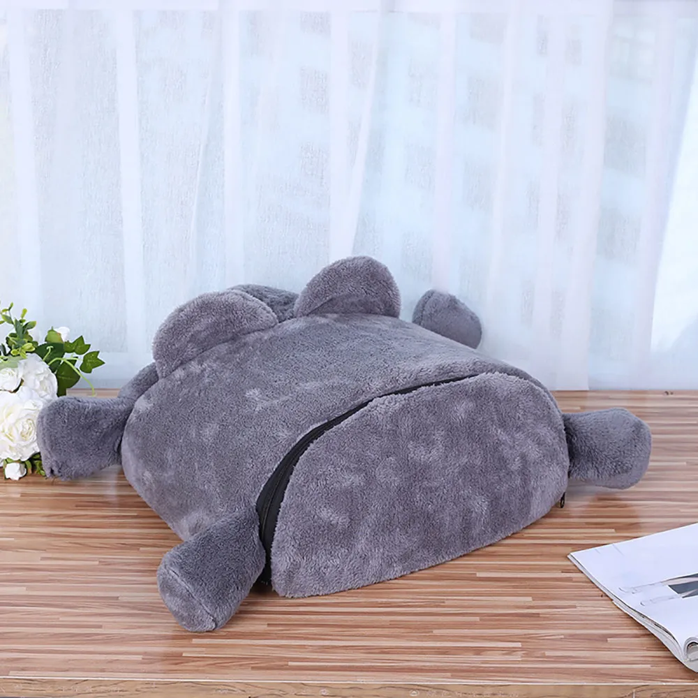 Cute Cat Soft Cave Bed Funny Mice Shape Kitten House With Two Playing Ball Toys Warm Nest Pet Cats Sleeping Mat