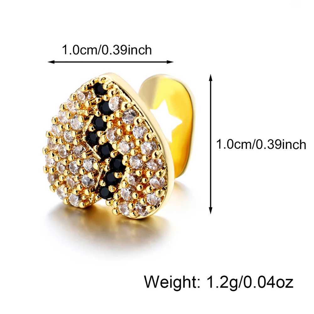 1 piece of single heart broken pattern ice out teeth Grilz detachable teeth grill teeth punk teeth cap W250412