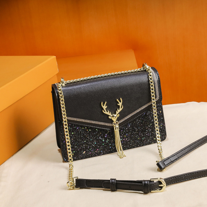 designer bag Super Fire Tassel for Women's Trendy Sequin Crossbody Underarm Shoulder High end Versatile Small Square Bag Crossbody bag