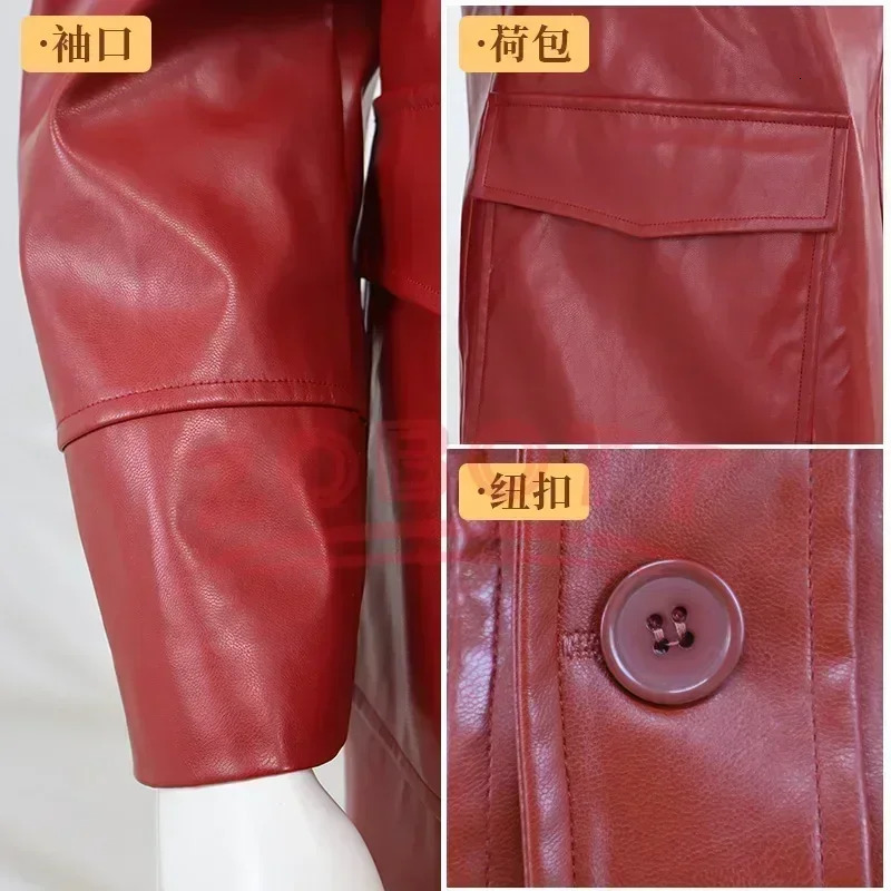 Adults Fight Club Tyler Jacket Cosplay Costume Movie Durden Leather Coat with Shirt Glasses Halloween Carnival Party Suit Man251111