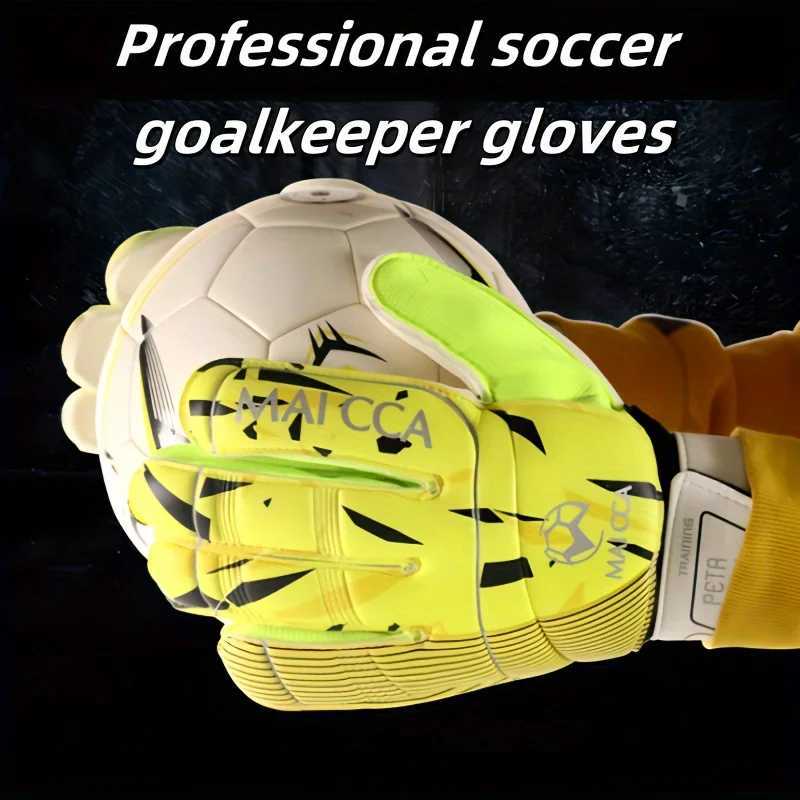 New Football Goalkeeper Gloves Adult Goalkeeper Gloves Full Latex Gloves with Finger ProtectionXJ250412