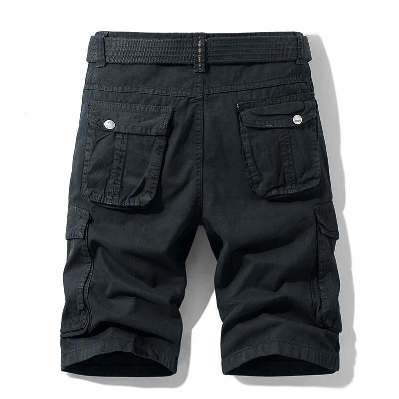High Quality 2024 Summer Men's Baggy Multi Pocket Military Cargo Male Cotton Mens Tactical Shorts Short Pants No Belt