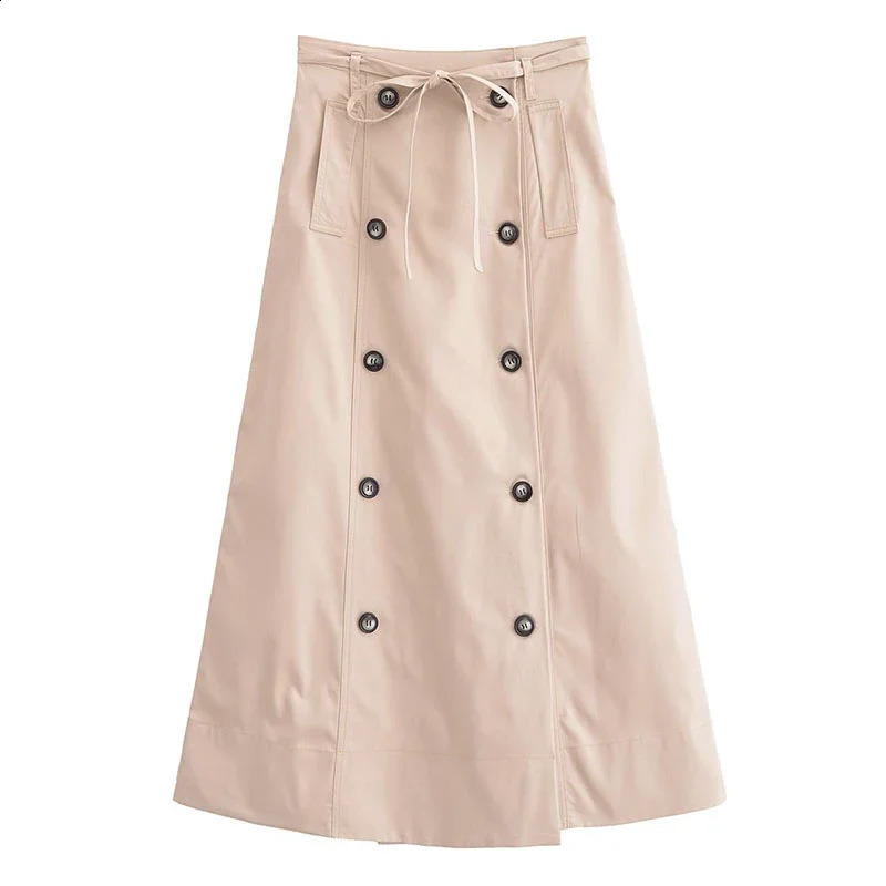 Elegant Womens Lace Up Top Skirts Suits Button Short Sleeve Turn-Down Collar Ladies Suit 2025 Summer Fashion 2 Pieces Set Women 250411