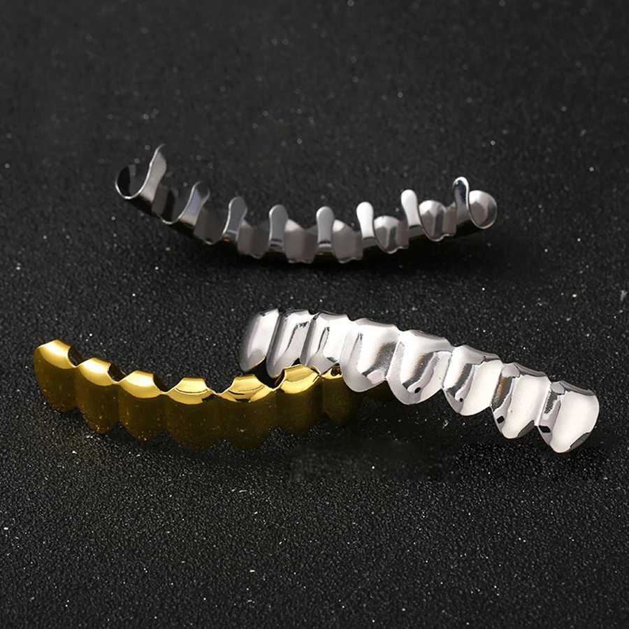 Tooth grinding set for neutral top bottom mouth gold silver tooth grinding tooth cap detachable dental fashion jewelry W250412