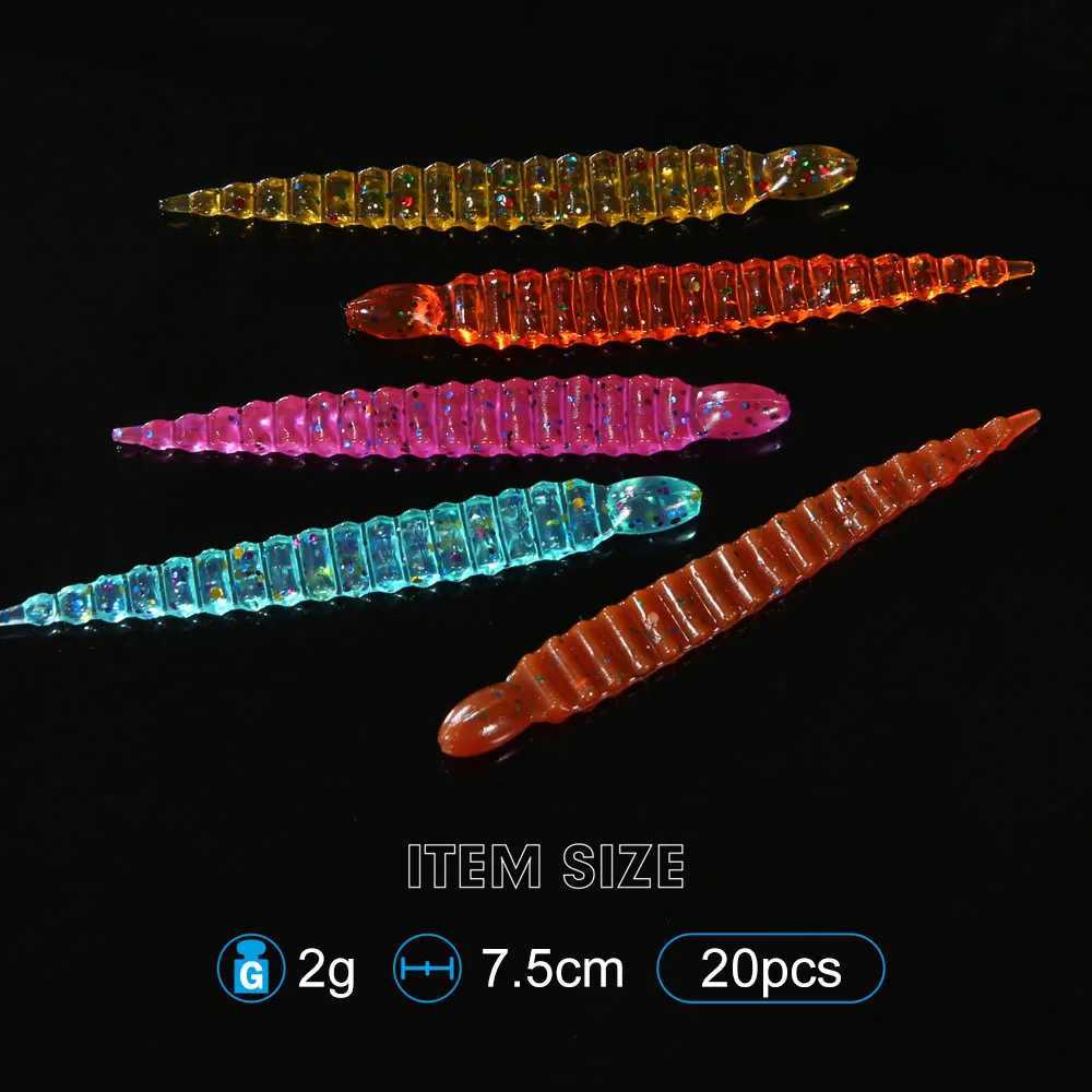 FSTK New Soft Leech Worm Trout Lures Fishing Lure Pesca 3inch 7.5cm 2.0g Rigs Dropshot Bass Pike Artificial Plastic Soft Bait Z250411