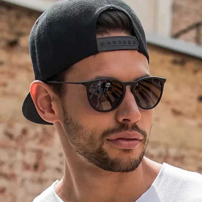 Fashion Round Sunglasses Men Brand Designer Vintage Sun Glasses Male Black Retro Cat Eye Frame Outdoor Driving Oculos De Sol Z250411