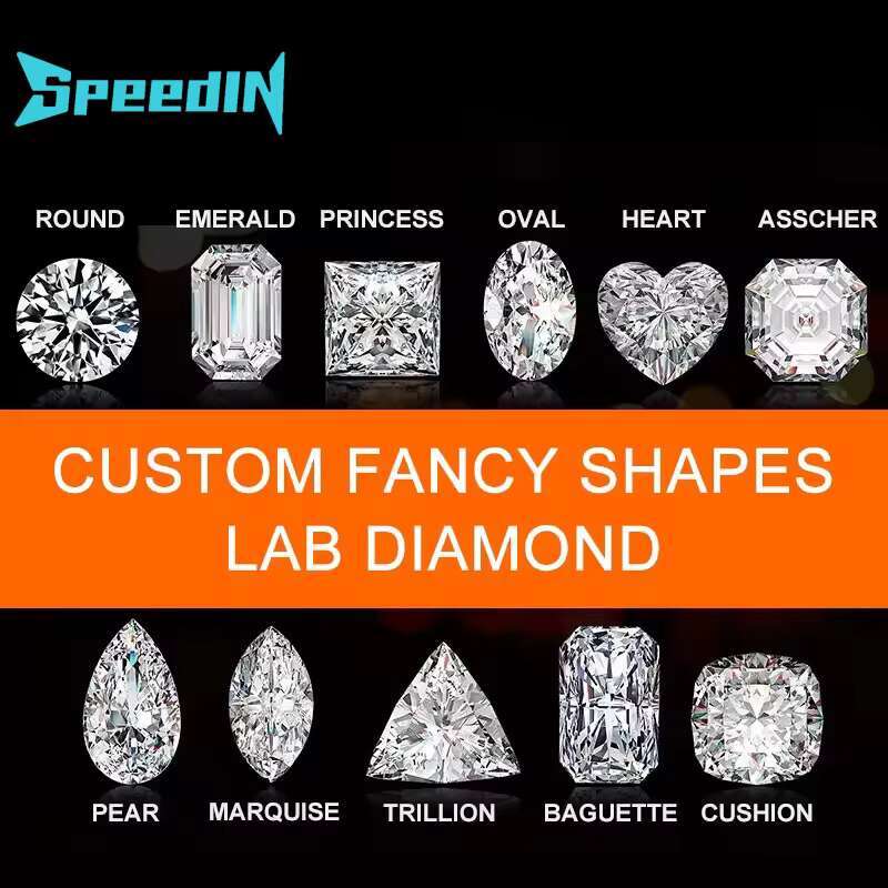 Speedin Custom 18in 20in 22in 24in Moissanite Necklace DEF VVS Lab Diamond Tennis Chain for Men Jewelry