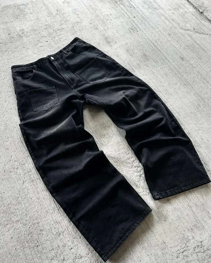 Y2K Baggy Jeans Haruku vintage cherry blossom Embroidery high quality streetwear Hip Hop gothic men women wide leg jeans