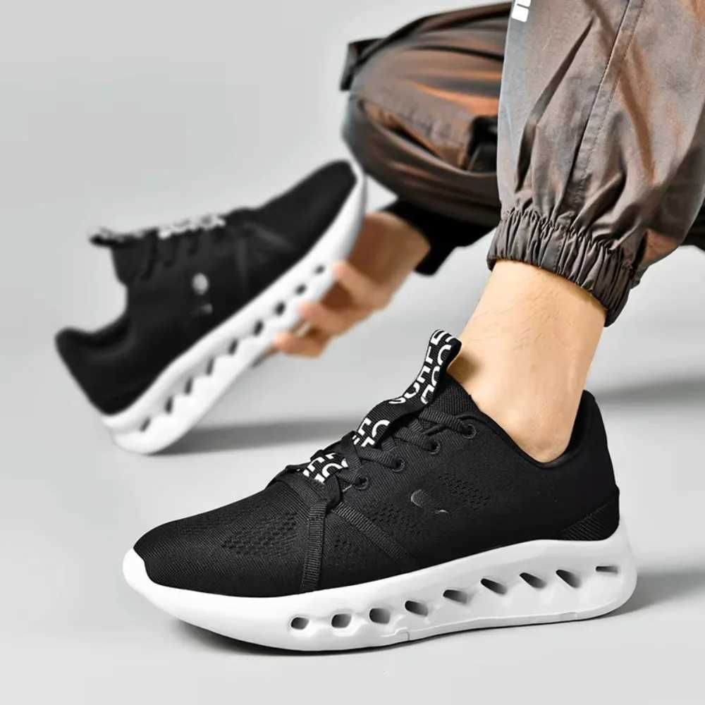 2025 New Fashion Cushio Running Shoes Mens Lightweight Casual Shoes Non-slip Wear Sports Shoes Breathable Mesh Cloth Shoes Z250411