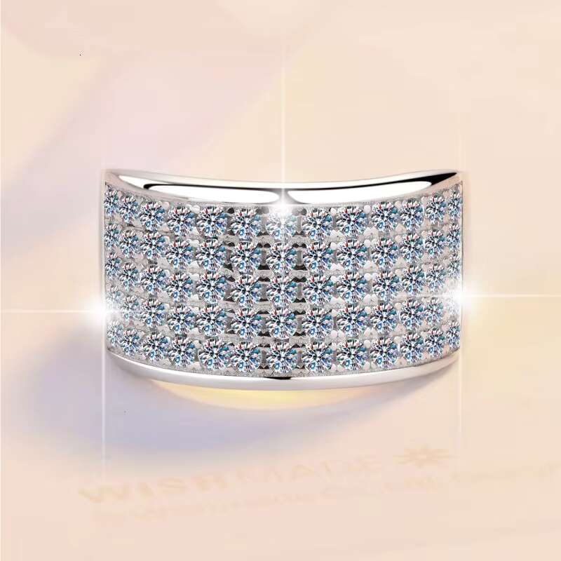 Fine Jewelry Classic Fashion VVs1 Moissanite Full Diamond Good Quality S925 Sterling Silver Ring of Women Ladies Rings