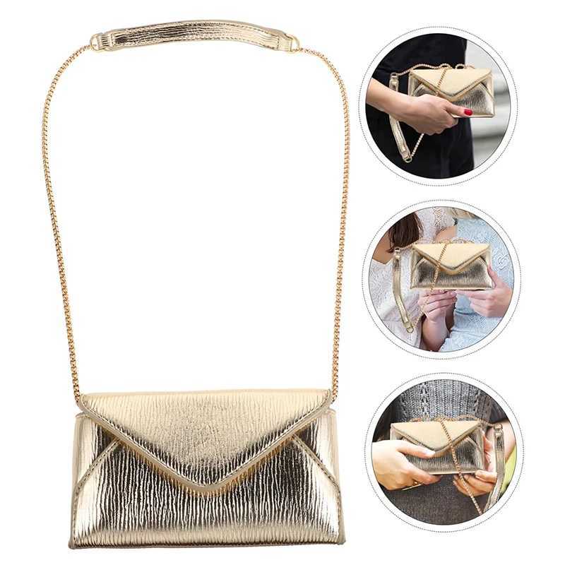 Womens Foldable Small Square Shoulder Bag Mini Chain Envelope Cross Body Bag Womens Club Handbag WalletXJ250412