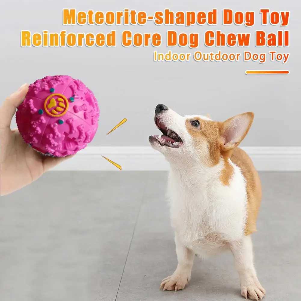 Giggle Sound Dog Ball Pet Chewing Ball Toy is used for aggressive chewers to interact squeeze follicles and dogs to play with the ball for teeth clean