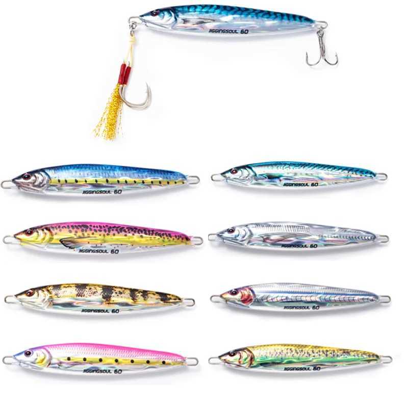 2023 Sea fishing Metal Jig 40g 80g 100g Fishing Lure Weights Bass Fishing Bait Tackle Trout Jigging Lure Jigs Saltwater Lures Z250411