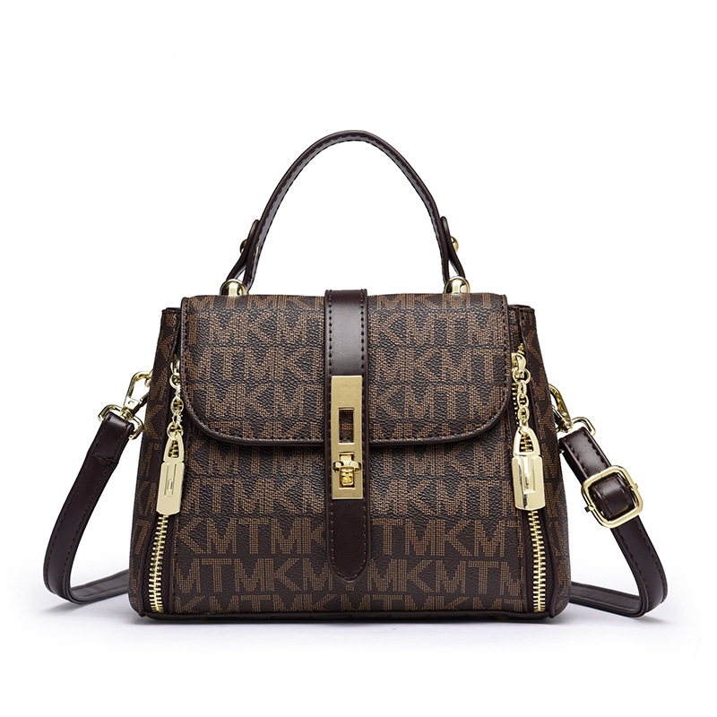 New style retro old flower single shoulder cross body and hand-held bucket bag Light luxury and high-level texture Foreign style and versatile
