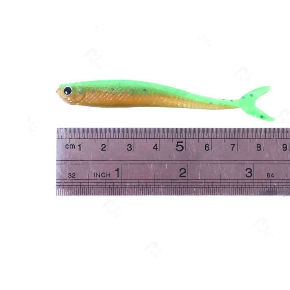 10PCS Black Minnow Jerk Shad Maggot Worm Bait 8cm/2g Soft Silicone Fish Lure Saltwater Freshwater Fishing Jigging Wobbler Tackle Z250411