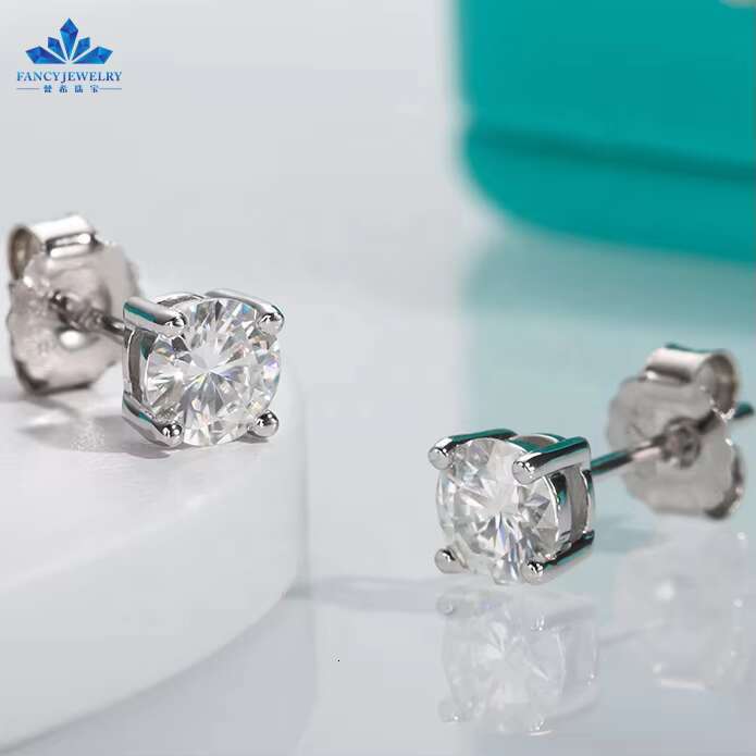 IGI Certificate CVD HPHT 0.5ct 1ct D VS1 Lab Created Diamonds 10K 14K 18K Real Gold Earrings Lab Grown Diamond Stud Earrings
