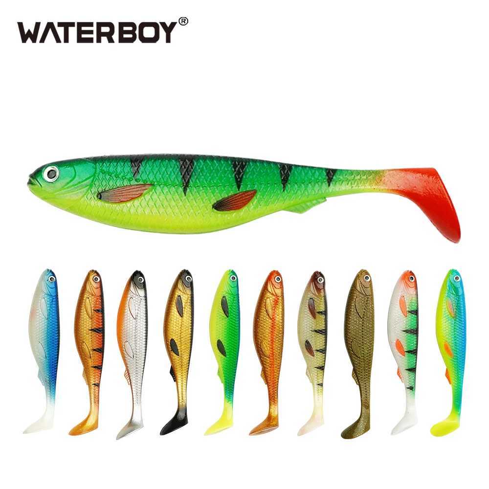 soft lure artificial bait big shads soft 12.5cm 13.7g 15cm 22g PVC material 20cm 55g T Tail Softbaitsfor sea bass perch zander Z250411