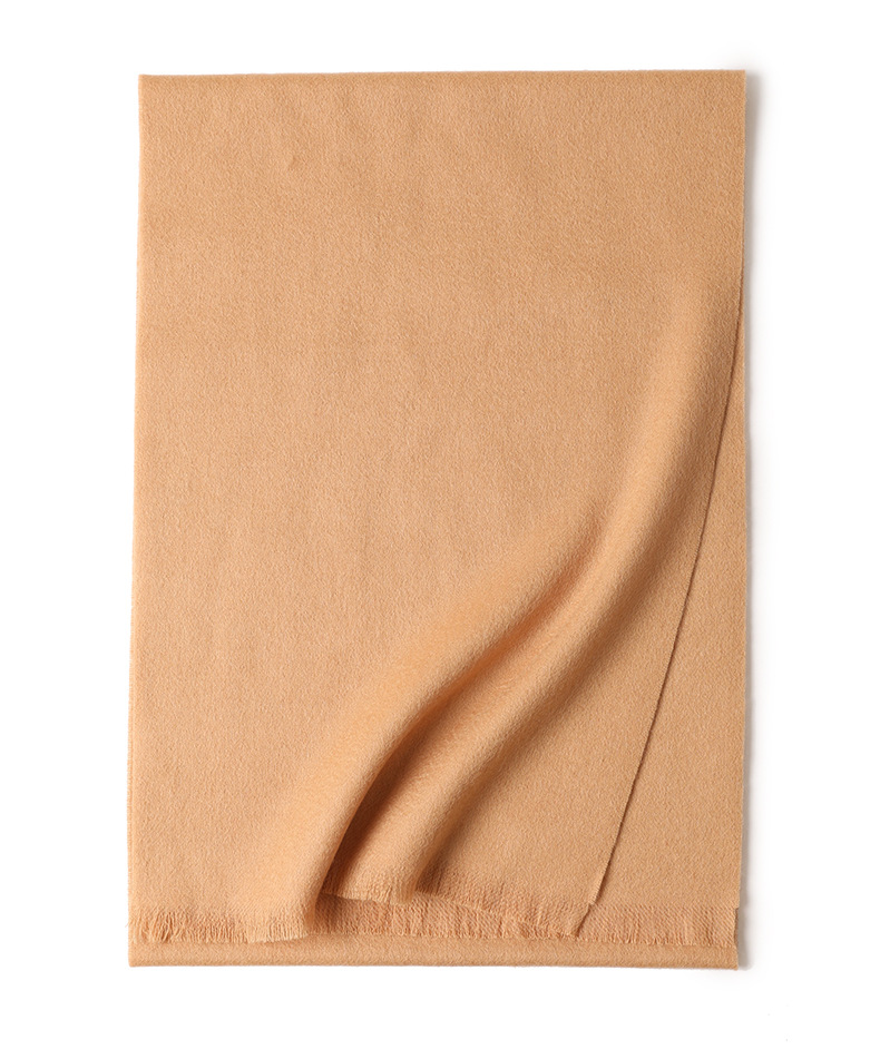 K370 New autumn and winter wool plain scarf short style warm and soft and comfortable men and women's red scarf spot wholesale