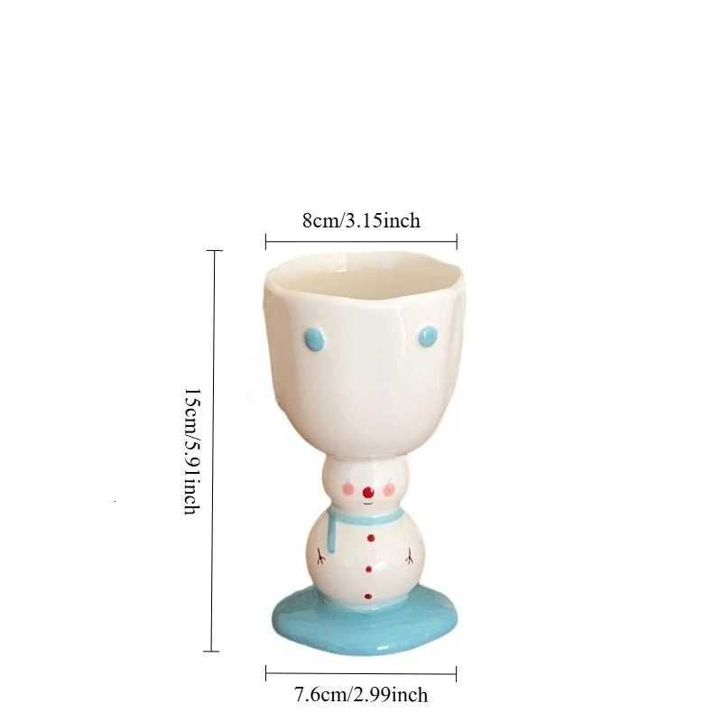 Christmas Christmas Cute 3D Snowman Shaped Water Cup Hand Painted Tall Cup High Beauty Gift for Friends As A Companion Gift Y251112