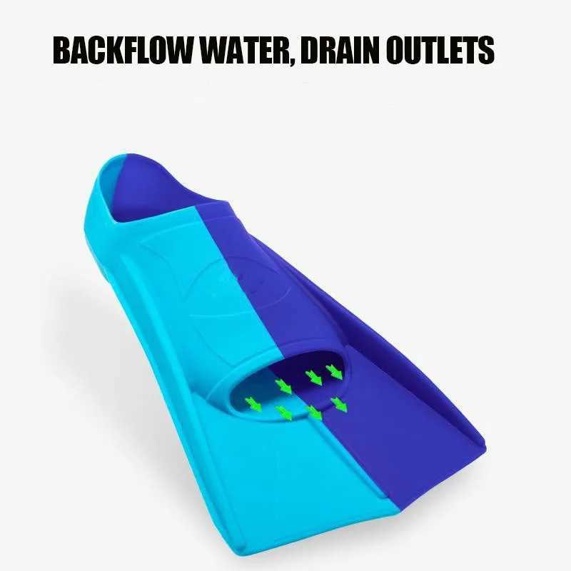 Professional silicone short flip frog shoes for children without swimming or snorkeling equipment finsY250412