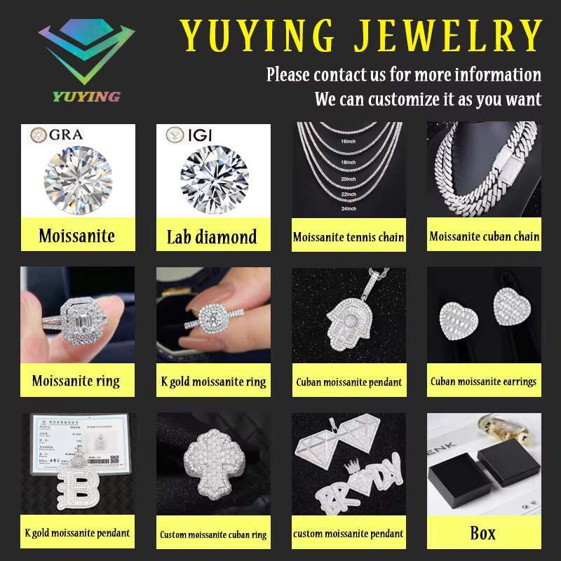 Fashion Hip Hop Cuban Bracelet 8mm 10mm 12mm 13mm 14mm 15mm Sterling Silver VVS1-D Moissanite 2 Rows Cuban Link Bracelet