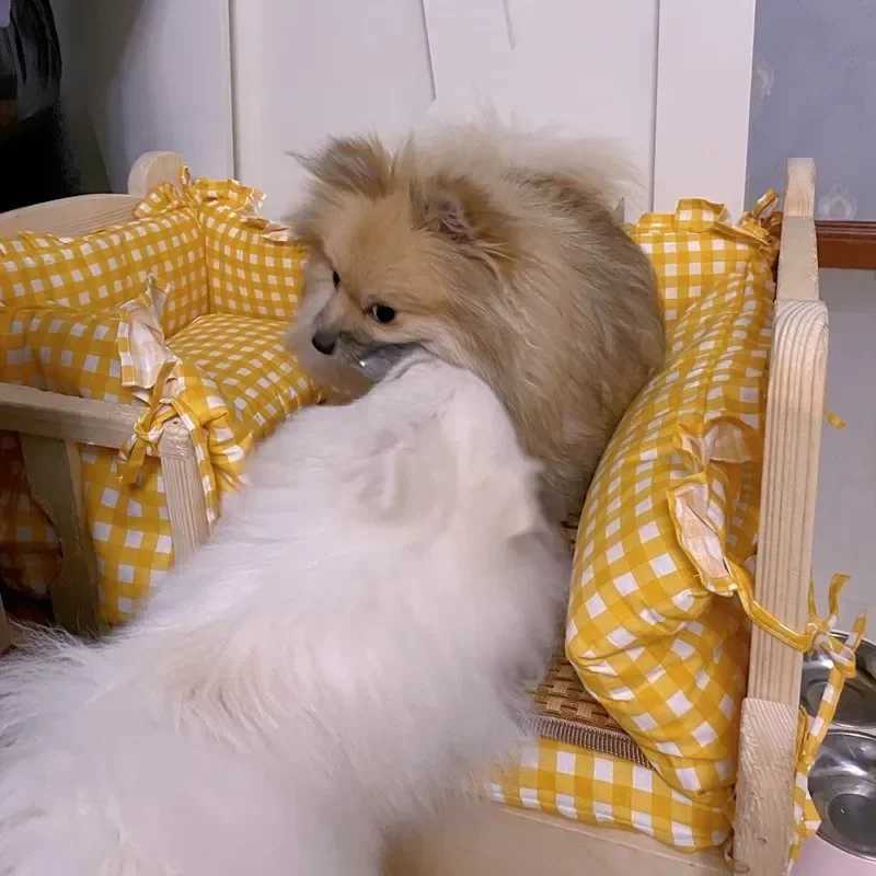 Pet bed small pet bed small dog bed solid wood pet supplies X2504121