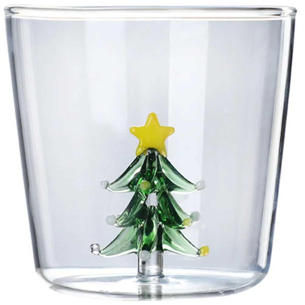 Christmas 3D Snowman Drinking Glass Clear High Borosilicate 300Ml Multi-Function Beverage Cup Party Bar Supplies Christmas Decor Y251112