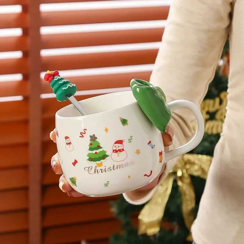 Christmas 2025 New Cute Christmas Ceramic Mug with Bow Stylish Cute Bow Mug Coffee Cup for Home Perfect Holiday Gift and Party Favor Y251112