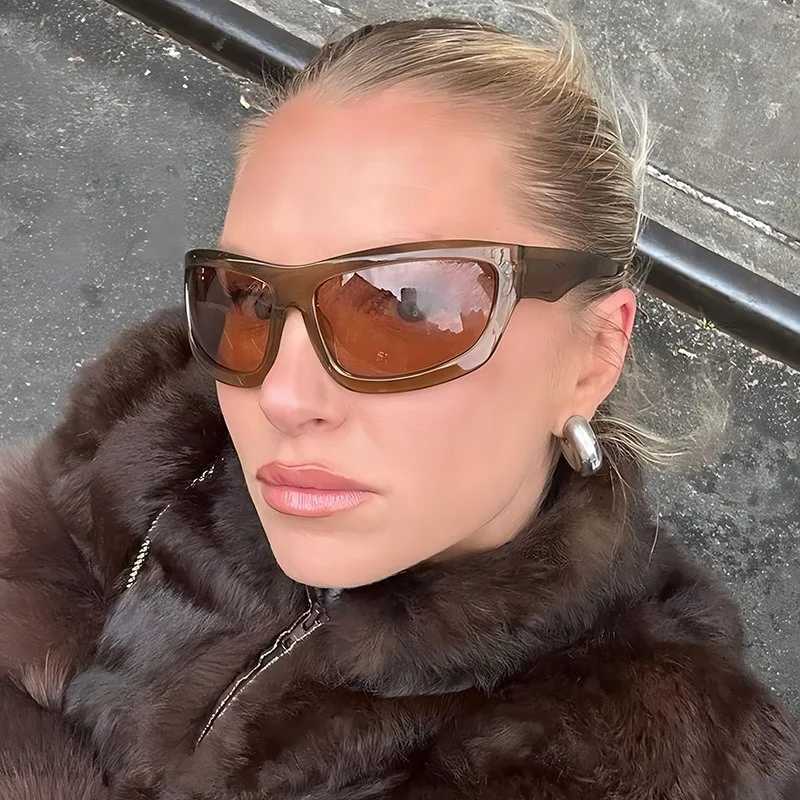 New Women Y2k Sunglasses Vintage Punk Mens Sun Glasses Retro Oval Mirror Lenses Eyewear Outdoor Cycling Glasses UV400 Goggle Z250411