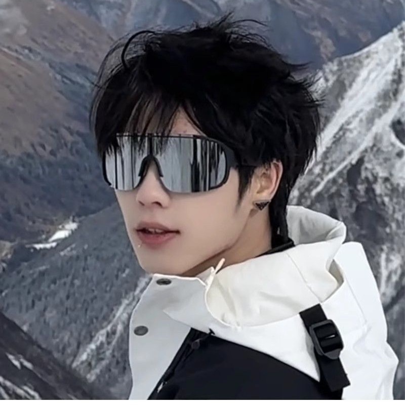 New Colorful UV resistant Men's and Women's Large Frame Windproof Ski Mountaineering Glasses, Outdoor Cycg Glasses