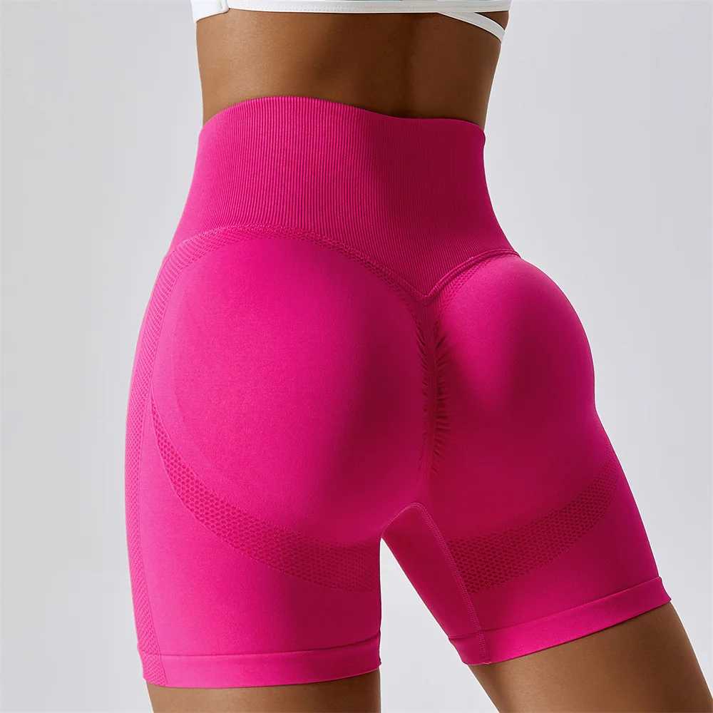 Seamless shorts high waisted push up training boots Scrunch hip cycling shorts yoga pants gym apparel womens sportswear Y250412