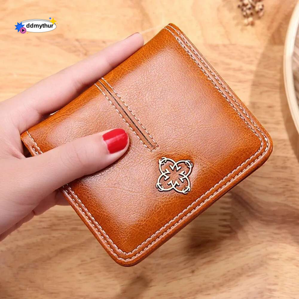 PU Leather Women's WalletsShort Handbags Zipper Coin Wallet Credit Card Holder Designer Small Purses for Women ddmythur