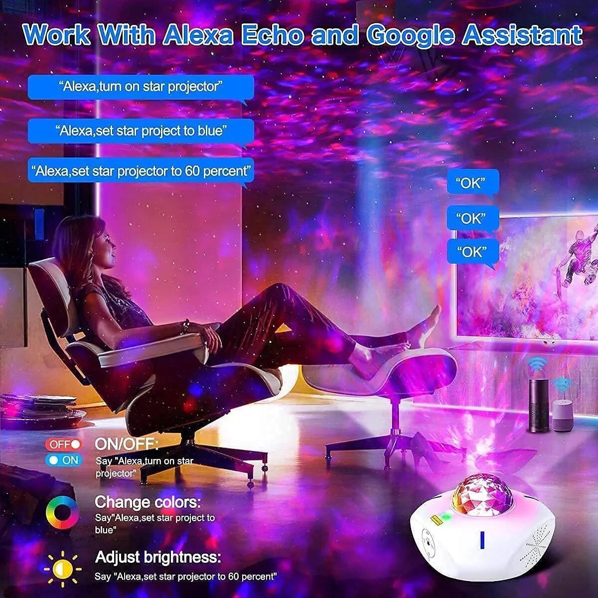 Musical star light Triangle atmosphere light, sleep aid night light, gifts for adults and children, bedroom, room decoration