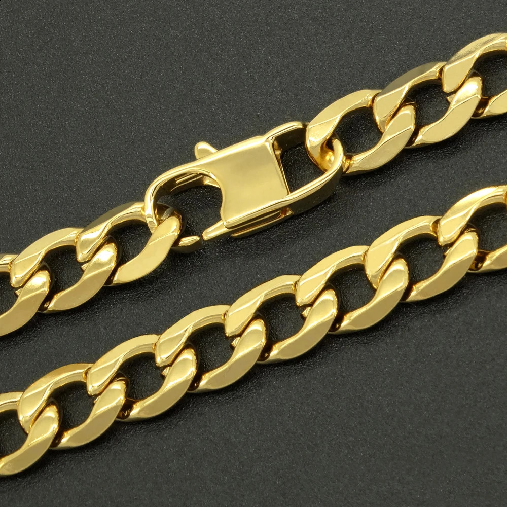 100% stainless steel bracelet 6812 mm 8inch curly Cuban chain gold suitable for men women free delivery provided by the factory 250410