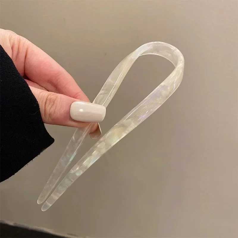 U-shaped hair clip womens meatball headband simple Chinese style hair clip modern style and warm hair accessories Y2504012