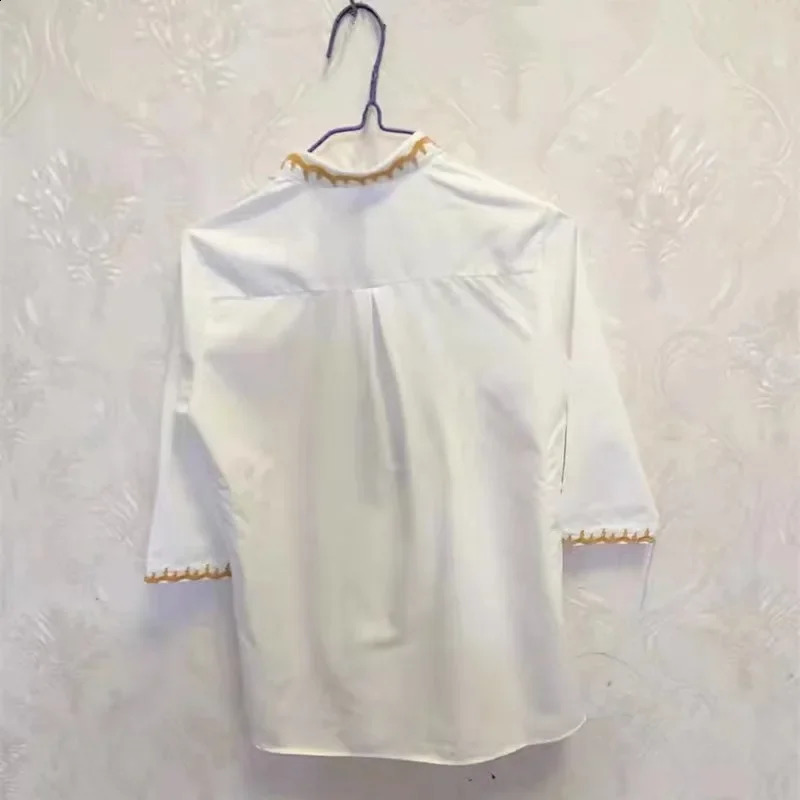 Embroidered Kurtas Two piece Performance Suit Indian Pakistani White Single Chest Set 250411