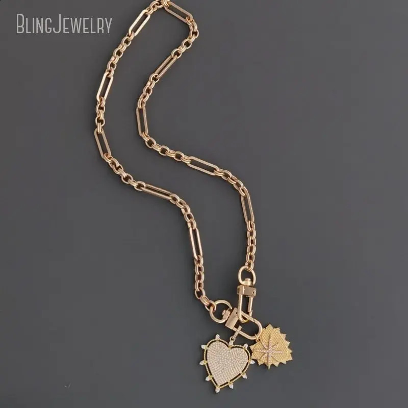 10 keychain clasps short gold colored chain links necklace amulet holder necklace statement gift Danielle jewelry 250409