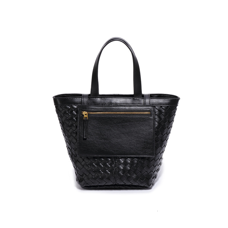 Handmade Woven Bag For Women's Retro Fashion Large Capacity Designer Bag PU Leather One-shoulder Crossbody Handbag