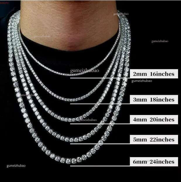 Men's & Women's Moissanite Tennis Chain in Sterg Sier - Ideal Gift4mm