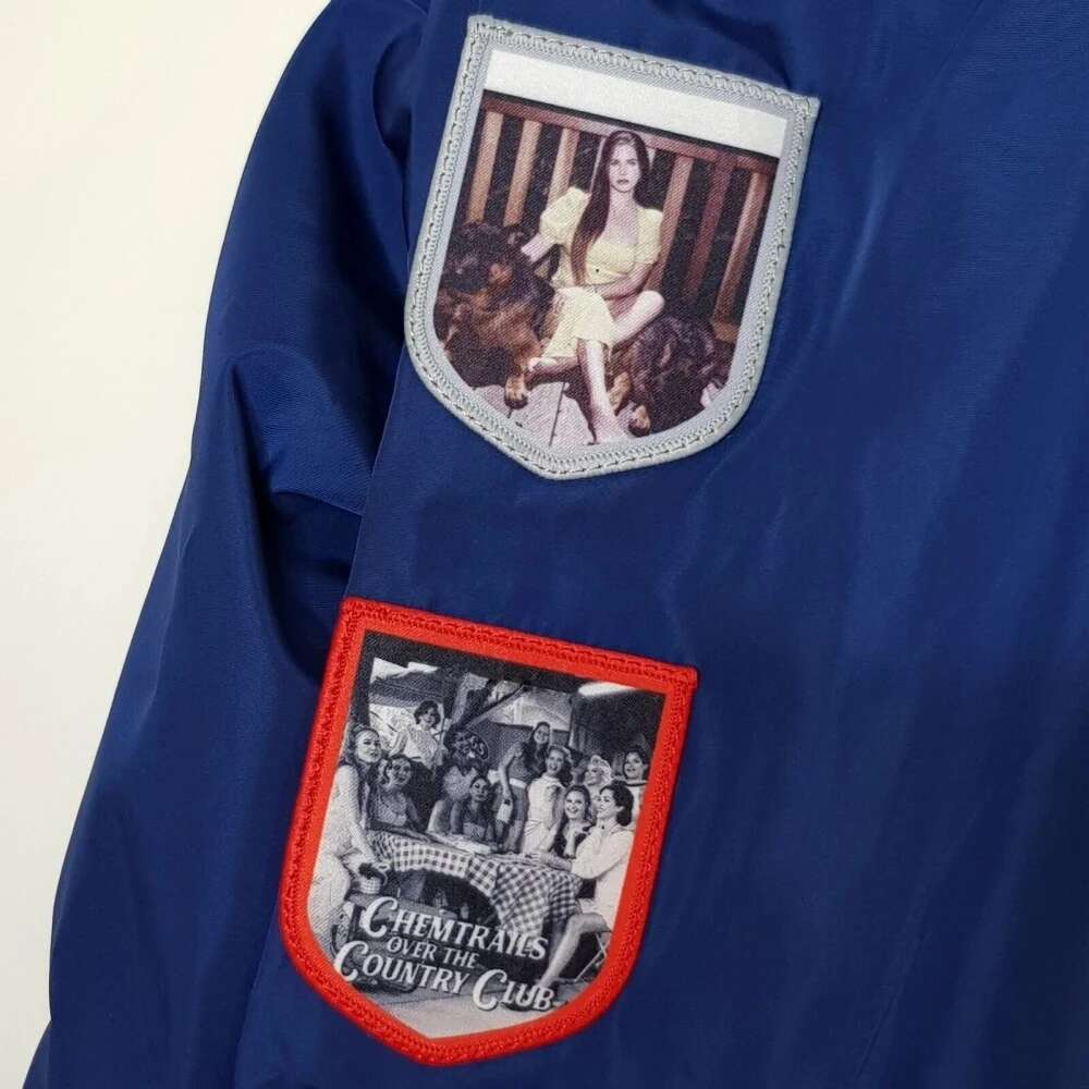Designer Clothes Lana Merch Racing Jacket With Patches Commemorative LDR Racer Jackets In Navy For Women And Men Del Tops Coat Reys Clothing