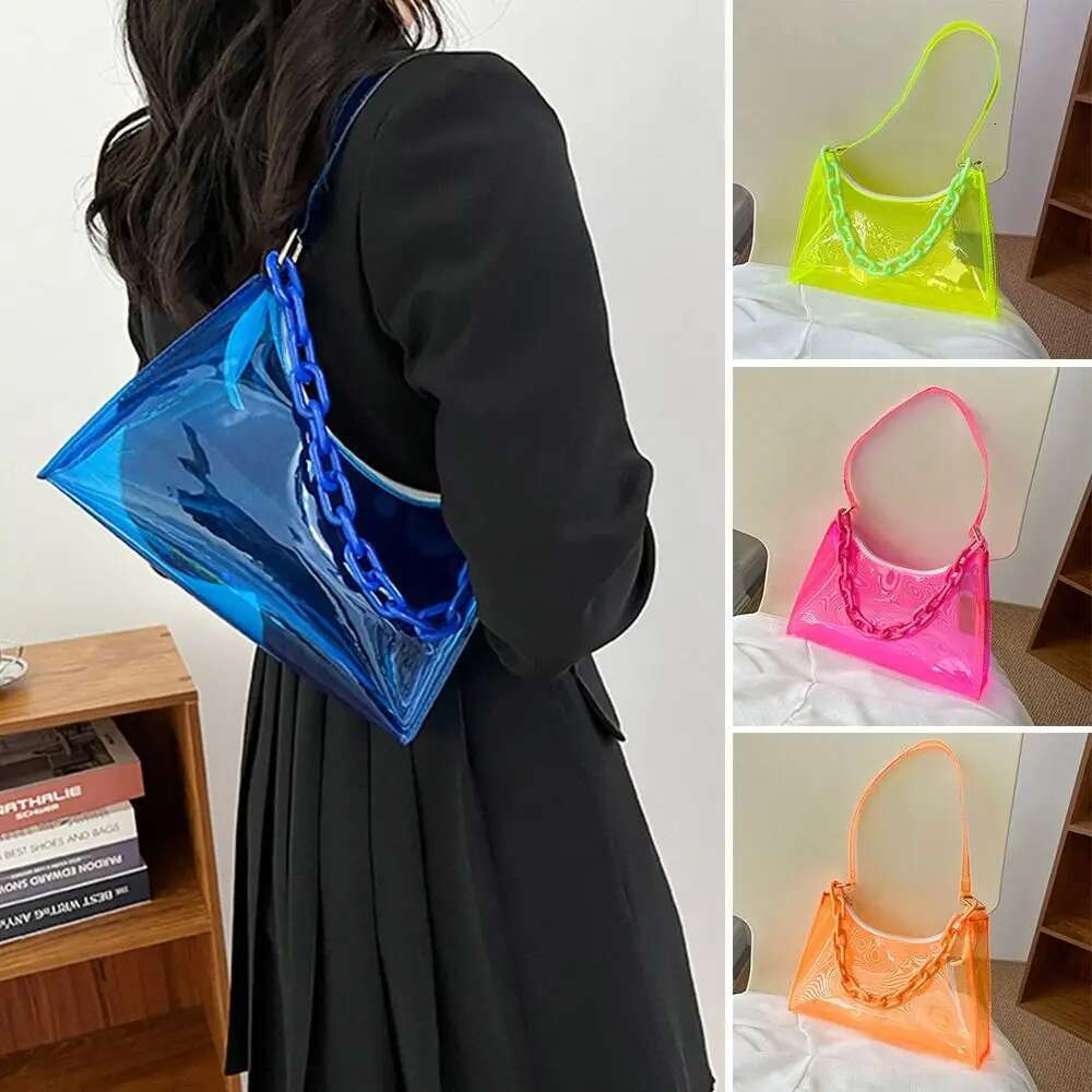 Casual Purse Summer Jelly Handbags Underarm Bags Shoulder Bag