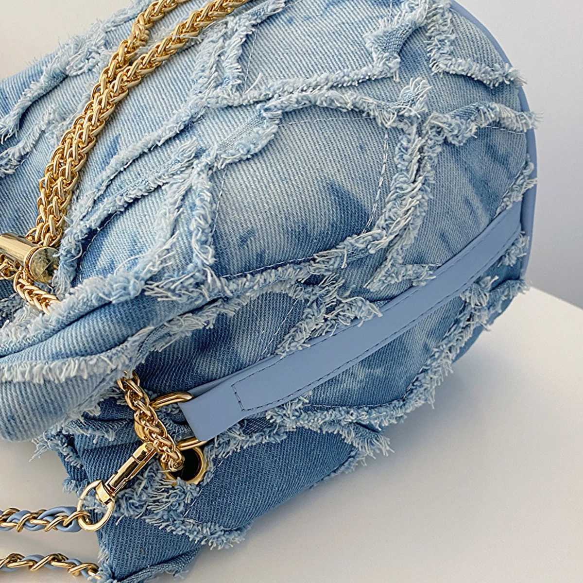 New popular diamond-shaped raw edge shoulder bag simple and fashionable messenger bag elegant and versatile daily bucket bagT2511112