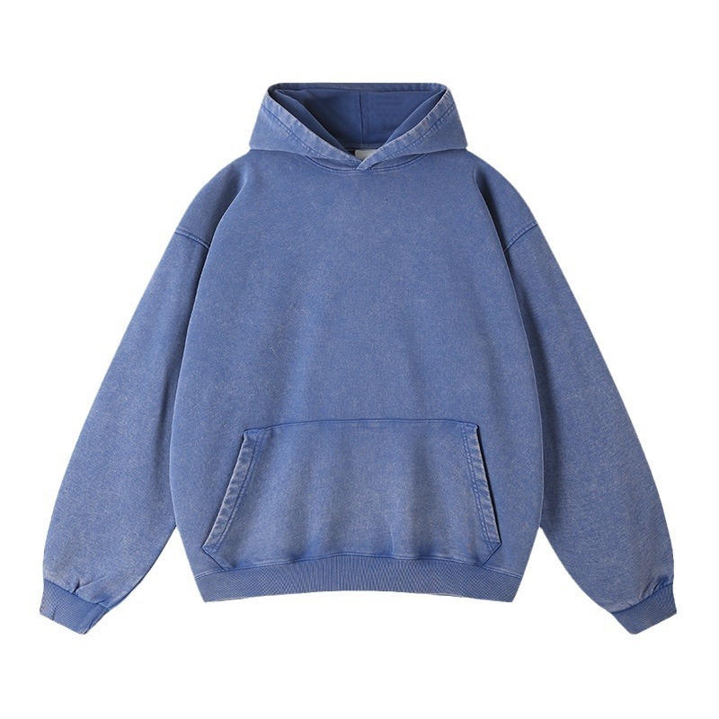New Pure Cotton 425g Vintage Washed Hooded Sweatshirt Loose Fit Unisex American Wax Dye 230828