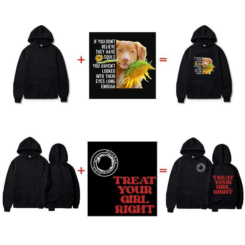 POD customization Polarshe Custom Hoodie Cotton Men Women Pattern Streetwear Hoodie Casual Clothing Autumn Winter Long Sleeve Hooded PulloverT251112